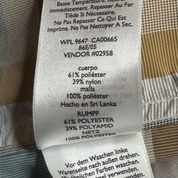 Eddie Bauer Button Down Short Sleeve Shirt Plaid Blue Cotton Men’s XXL Pre-own - Picture 9 of 9